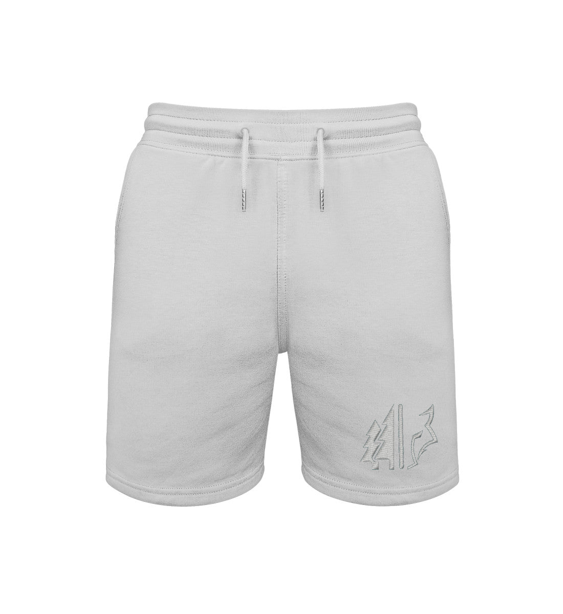 Wald Wolf Stick | Unisex Organic Shorts | Farbe: Heather Grey | Rad&Rucksack