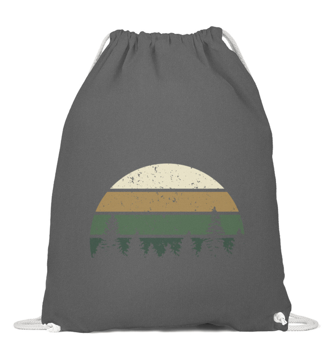 Wald | Baumwoll Gymsac | Farbe: Grafit Grau | Rad&Rucksack