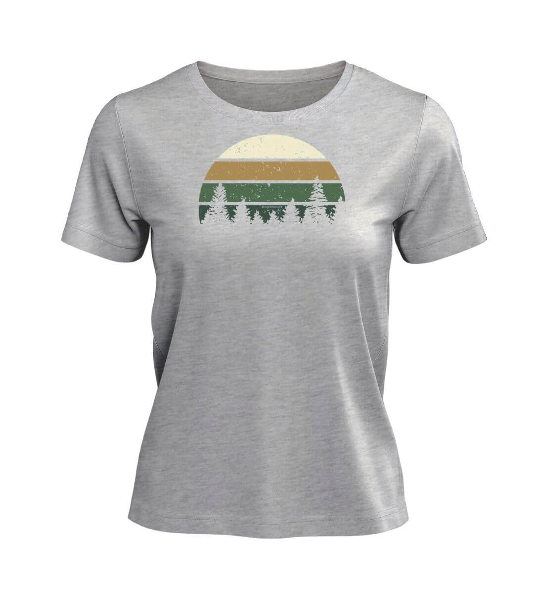 Wald | Damen Premium Organic T-Shirt | Farbe: Heather Grey | Rad&Rucksack
