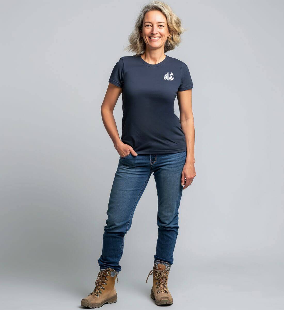 Wald Fuchs | Damen Premium Organic T-Shirt | Farbe: French Navy | Rad&Rucksack
