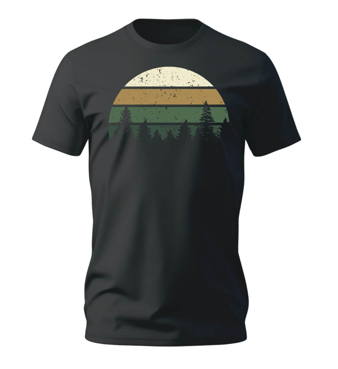Wald | Herren Premium Organic T-Shirt | Farbe: Schwarz | Rad&Rucksack