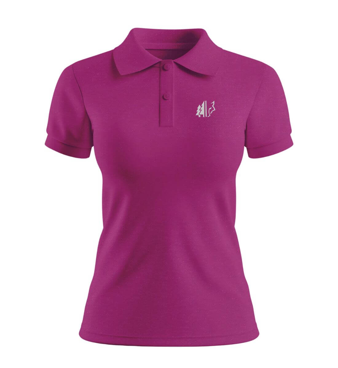 Wald Wolf | Damen Premium Organic Poloshirt | Farbe: Orchid Flower | Rad&Rucksack