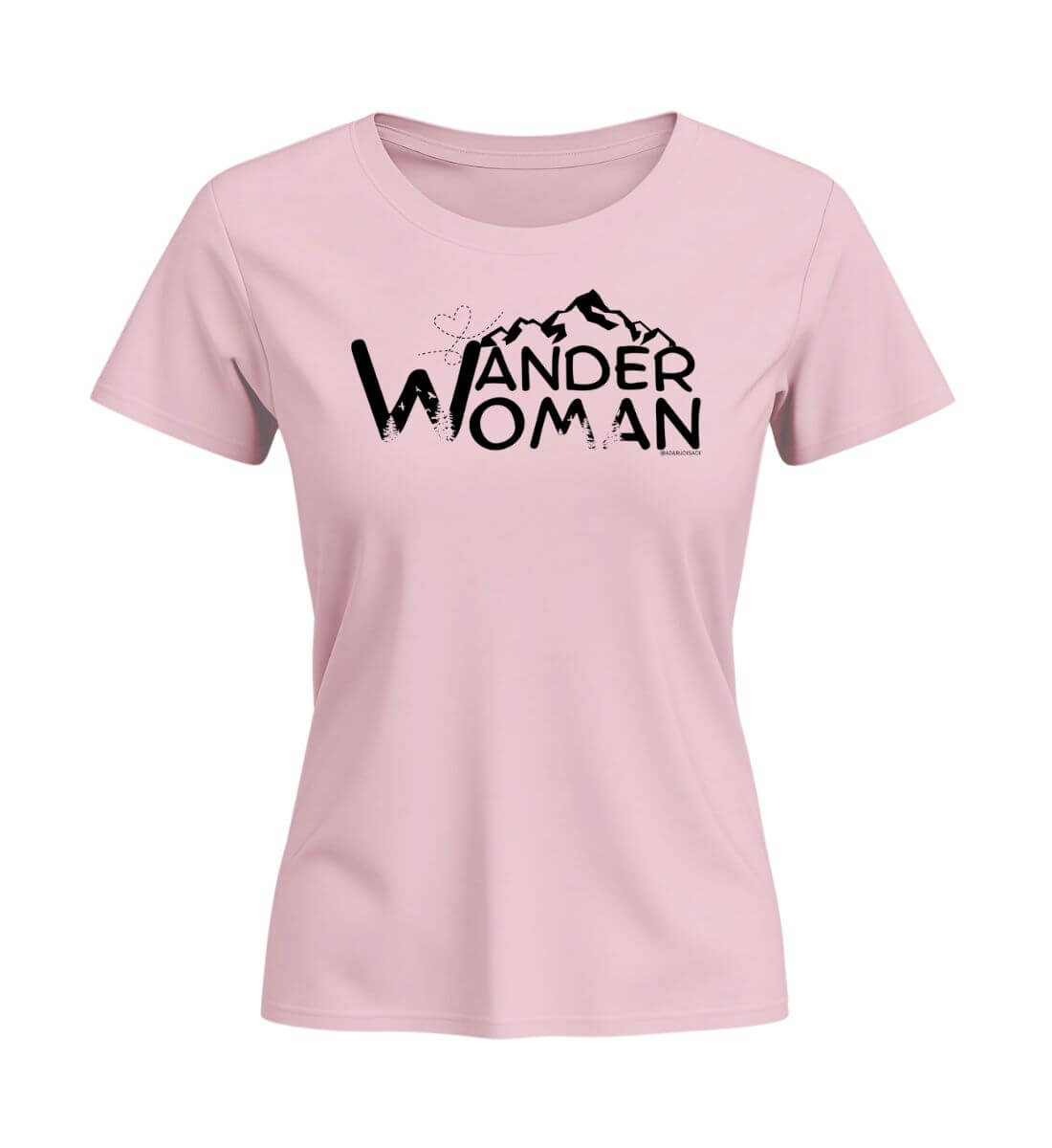 Wander Woman | Damen Premium Organic T-Shirt (Fitted) | Farbe: Cotton Pink | Rad&Rucksack