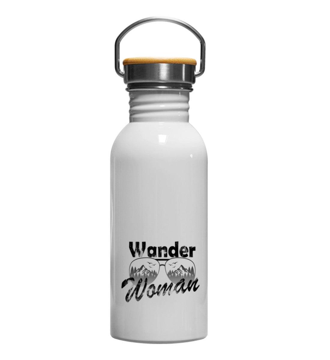 Wander Woman | Edelstahl Trinkflasche | Größe: 600ml | Farbe: Weiß | Rad&Rucksack