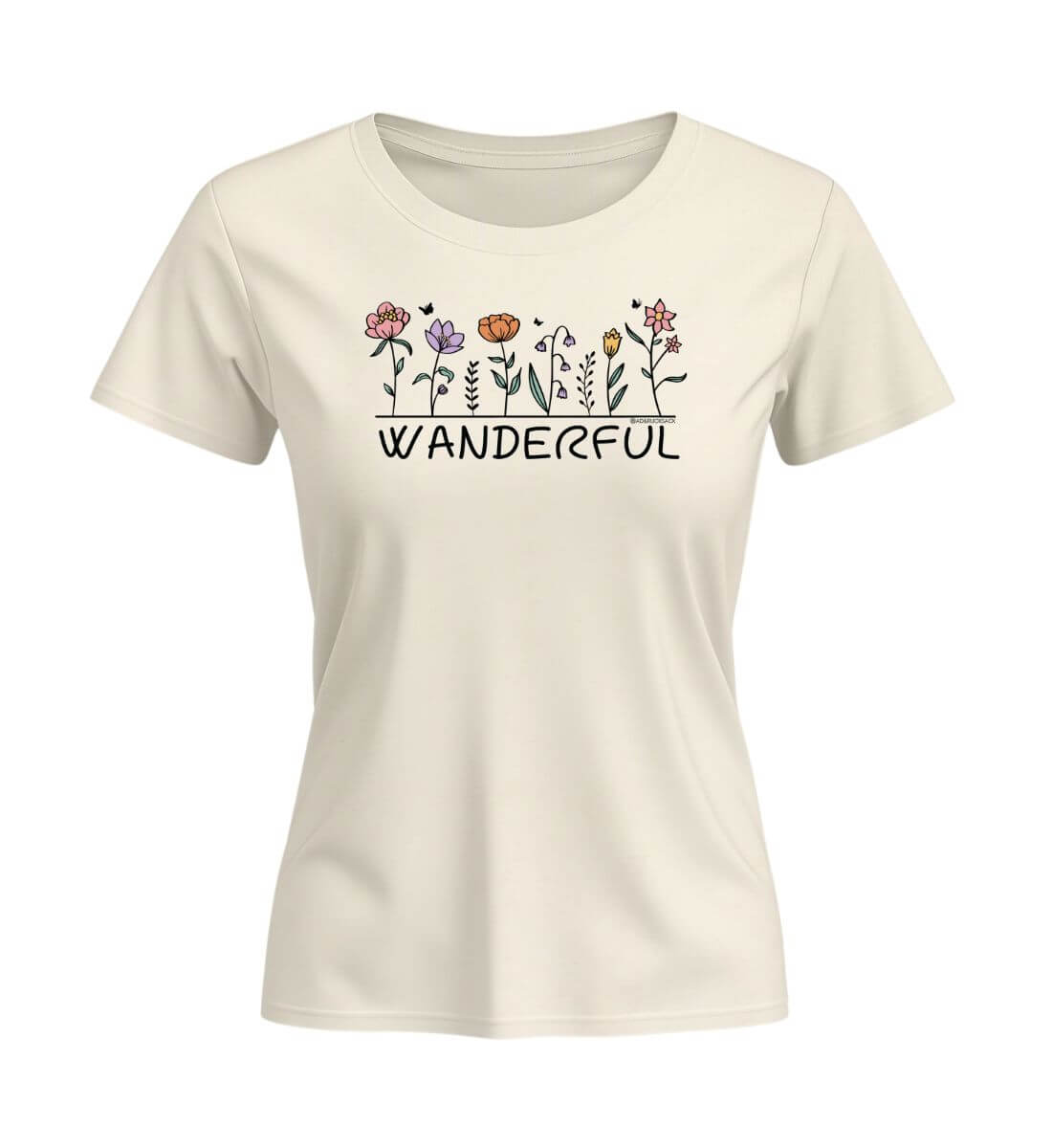 Wanderful | Damen Premium Organic T-Shirt (Fitted) | Farbe: Natural Raw | Rad&Rucksack