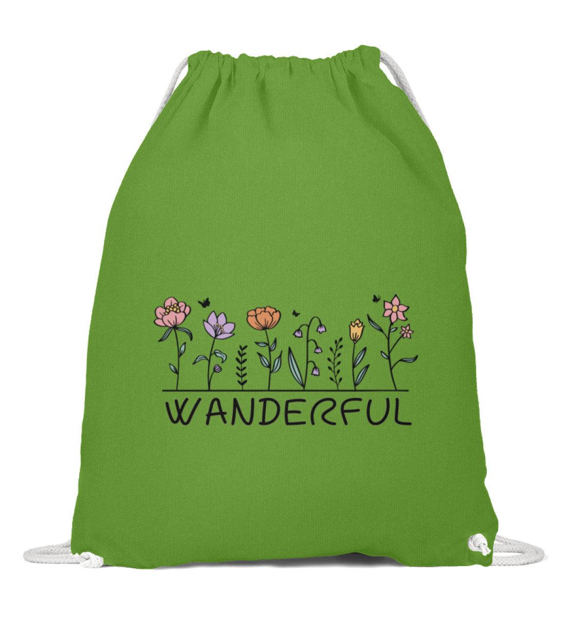 Wanderful | Baumwoll Gymsac | Farbe: LimettenGrün | Rad&Rucksack