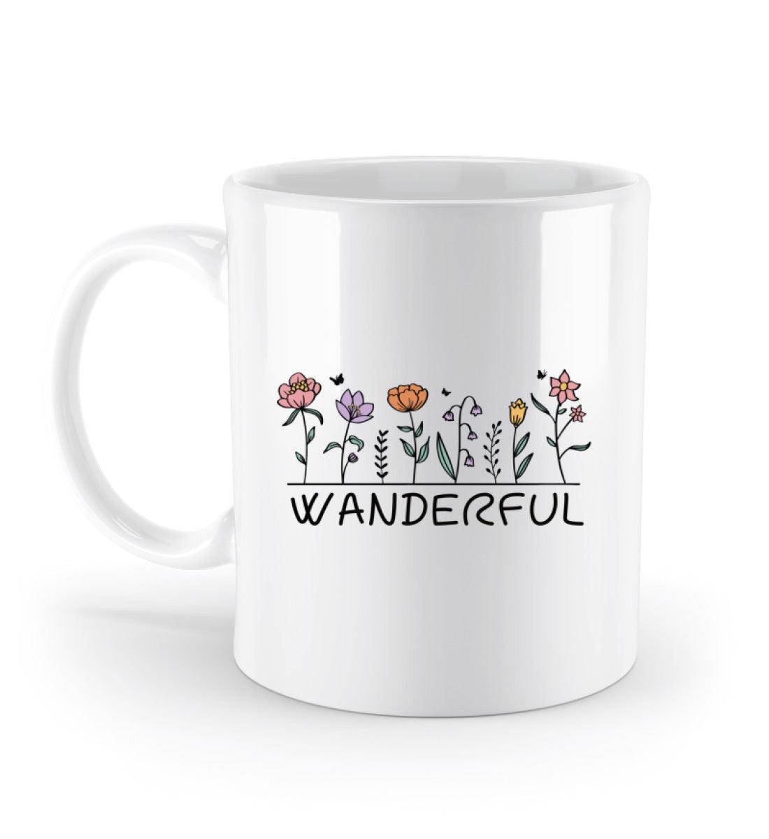 Wanderful | Kaffeetasse | Farbe: Weiß | Größe: 330ml | Rad&Rucksack