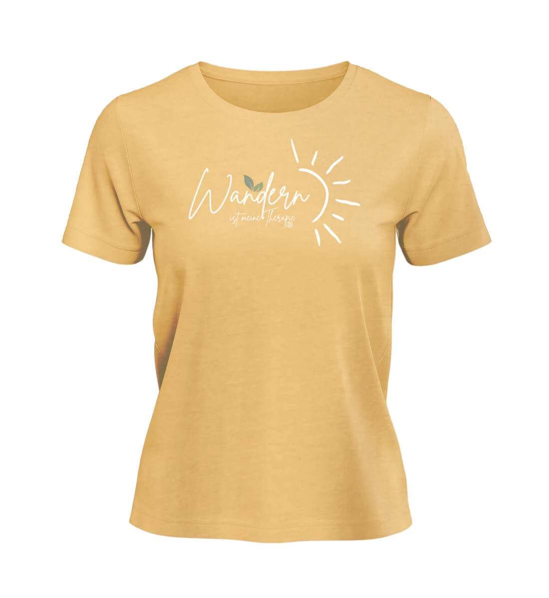 Wandern ist meine Therapie | Damen Premium Organic T-Shirt | Farbe: Nispero | Rad&Rucksack