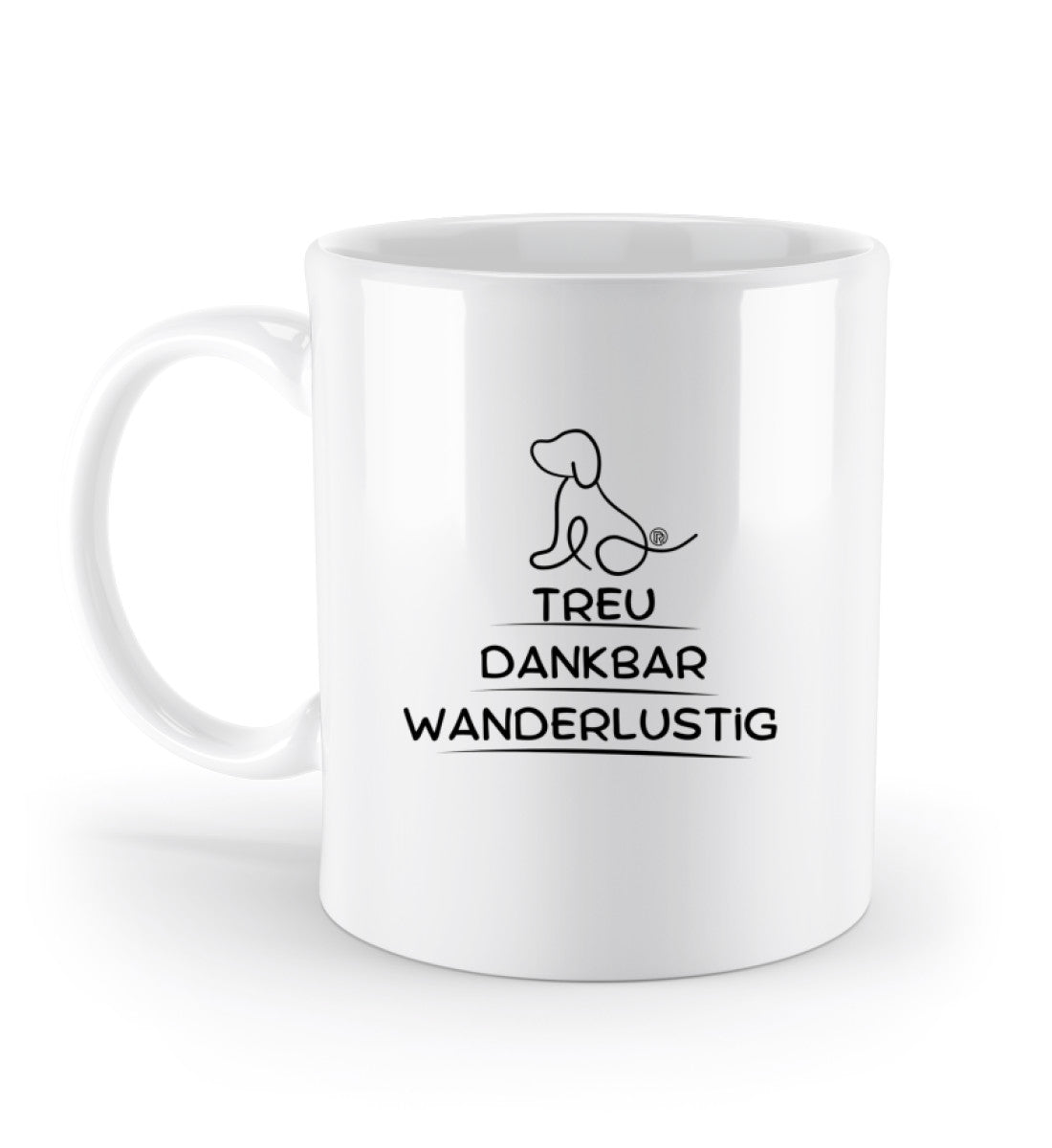 Wandern mit Hund | Kaffeetasse | Farbe: Weiß | Rad&Rucksack