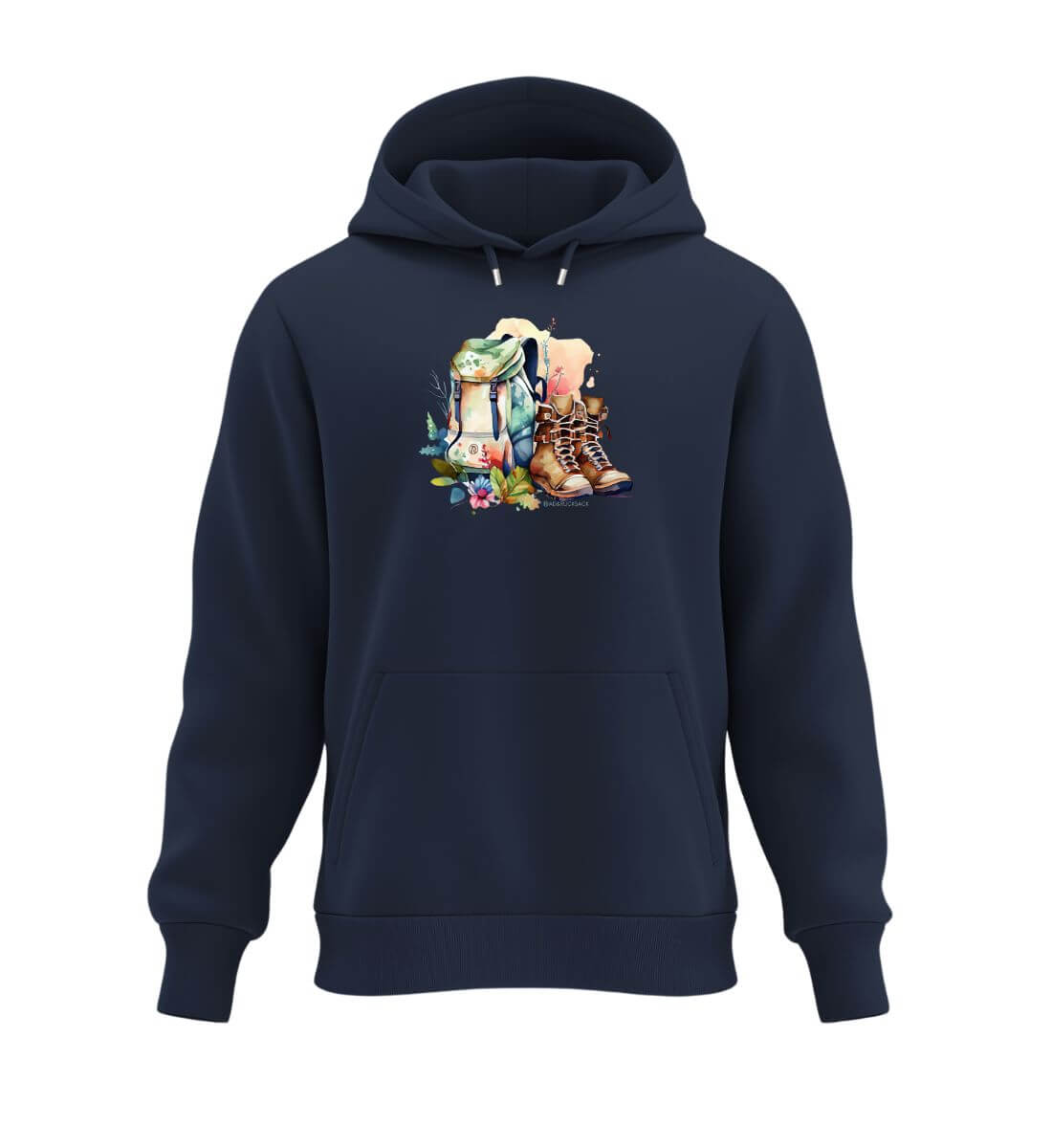 Wanderrucksack | Unisex Organic Hoodie | Farbe: French Navy | Rad&Rucksack