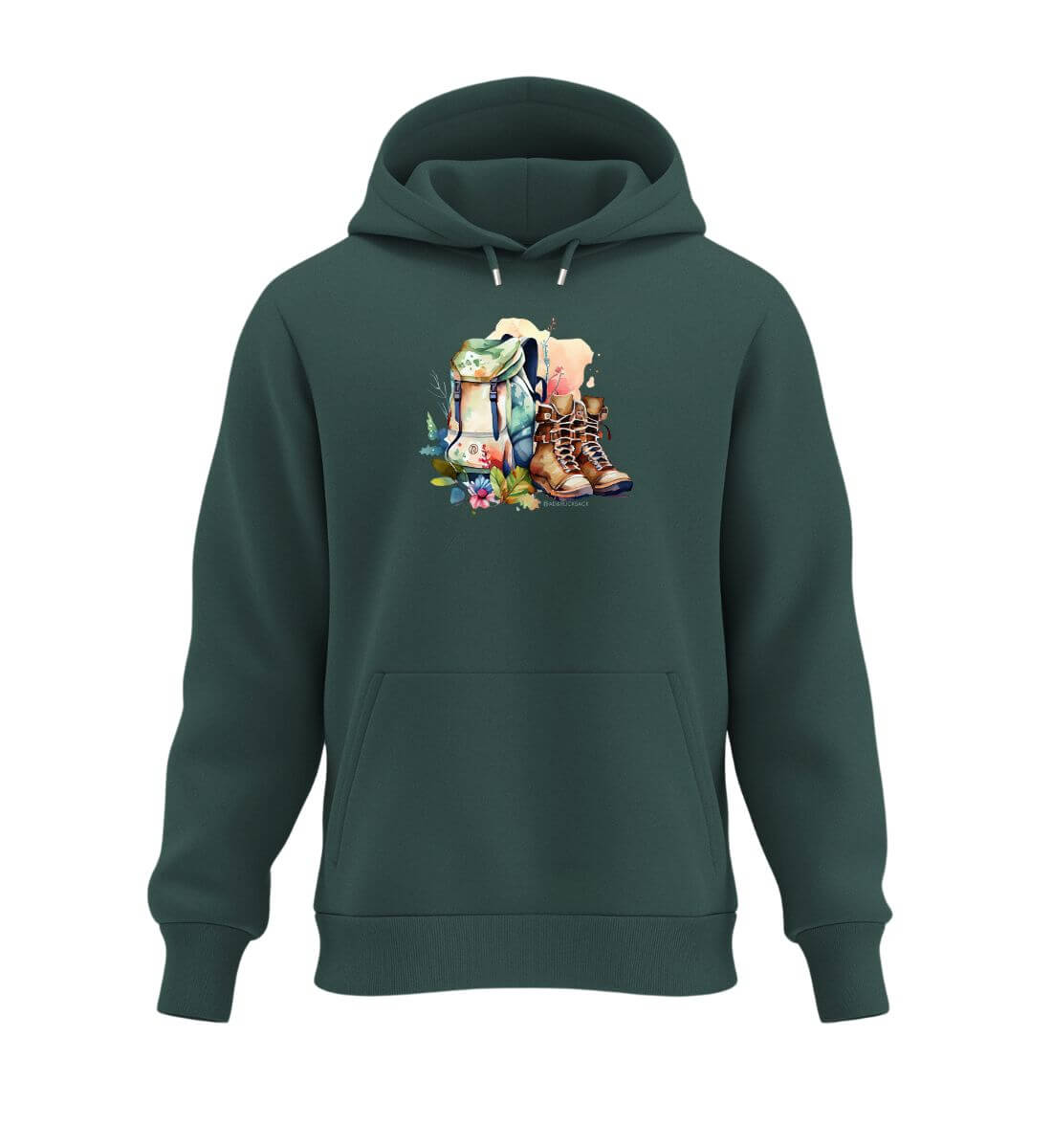 Wanderrucksack | Unisex Organic Hoodie | Farbe: Glazed Green | Rad&Rucksack