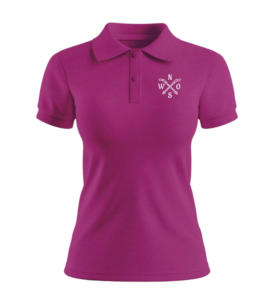 Wanderstöcke Stick | Damen Premium Organic Poloshirt | Farbe: Orchid Flower | Rad&Rucksack