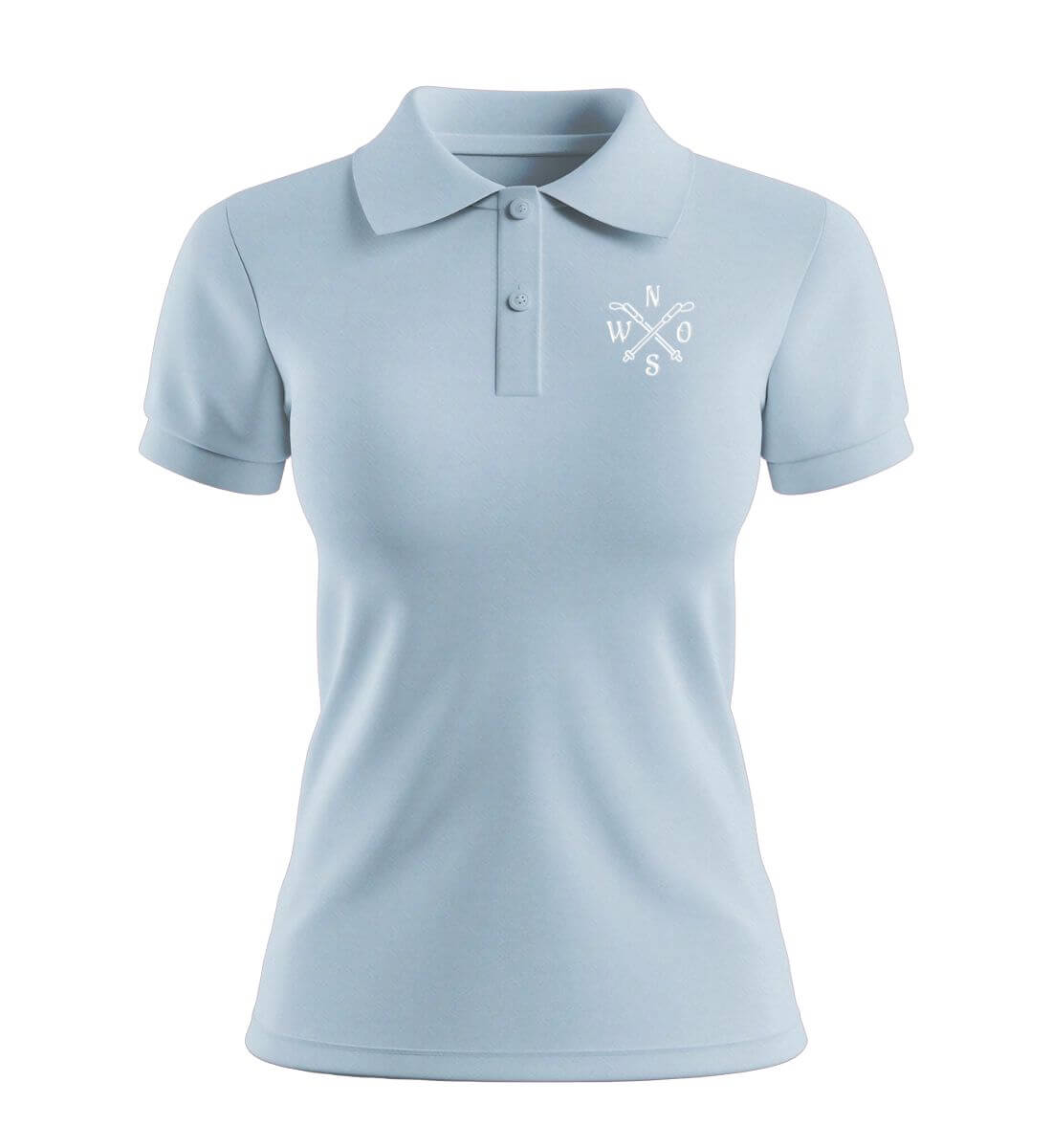 Wanderstöcke Stick | Damen Premium Organic Poloshirt | Farbe: Sky Blue | Rad&Rucksack