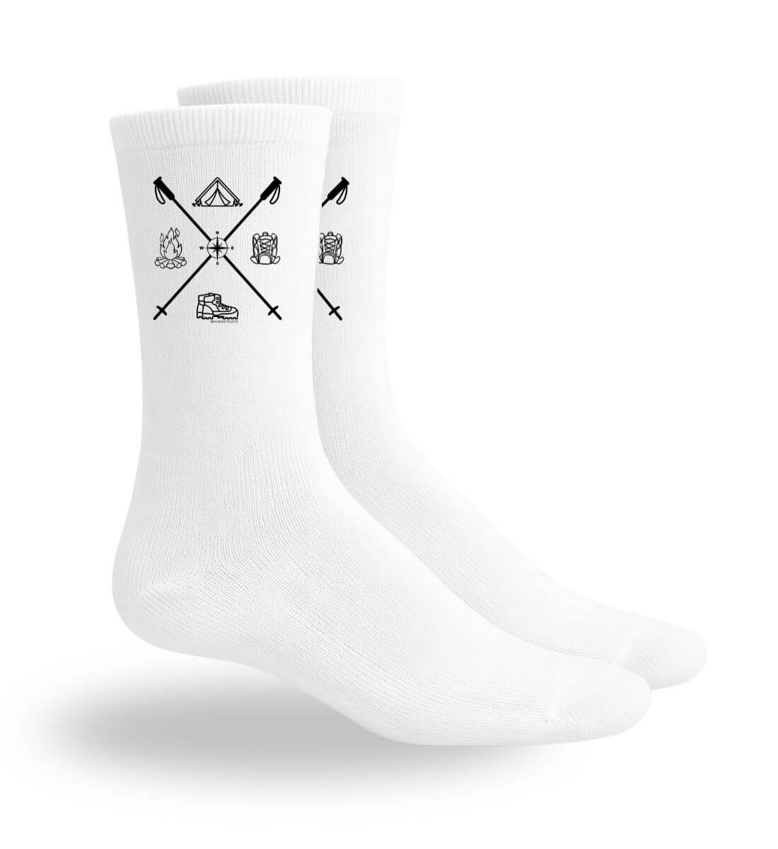 Wandestöcke| Sport Socken | Farbe: Sport White | Rad&Rucksack