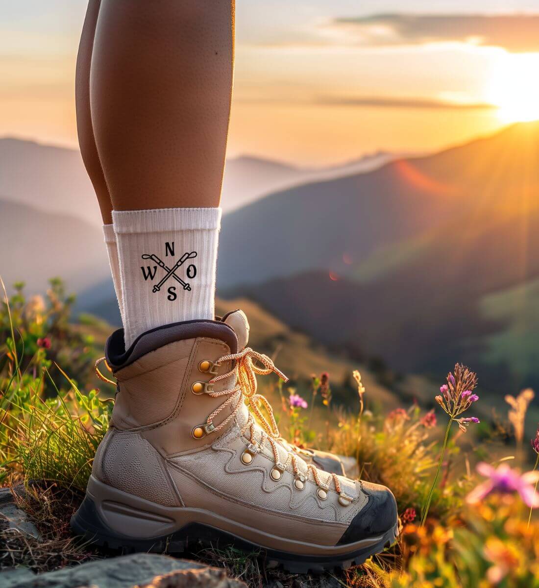 Wandestöcke| Sport Socken | Farbe: Sport White | Rad&Rucksack