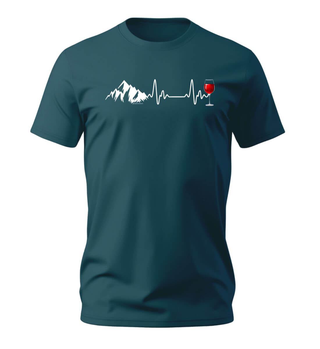 Wein Berg Herzschlag | Herren Premium Organic T-Shirt | Farbe: Stargazer | Rad&Rucksack