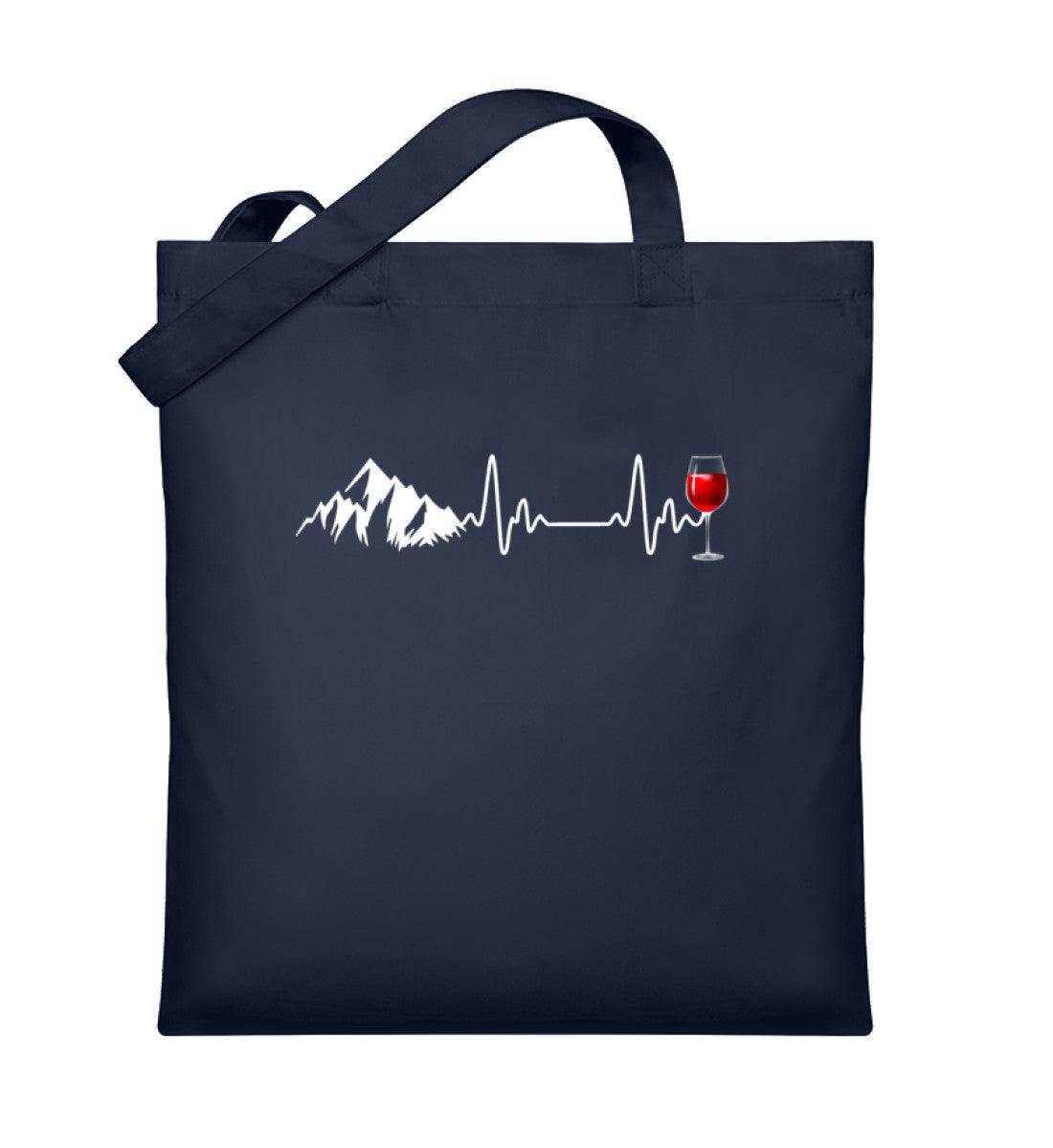 Wein Berg Herzschlag | Organic Jutebeutel | Farbe: French Navy | Rad&Rucksack
