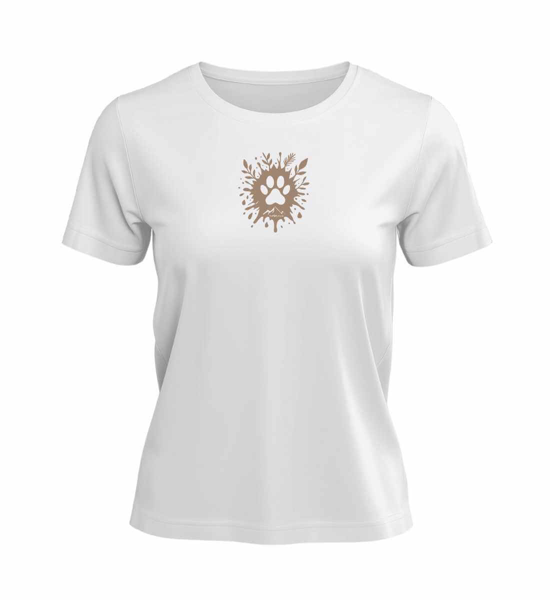 Hund Pfote | Damen Premium Organic T-Shirt | Farbe: White | Rad&Rucksack