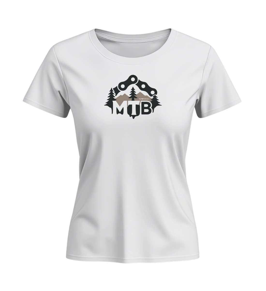 MTB | Damen Premium Organic T-Shirt (Fitted) | Farbe: White | Rad&Rucksack