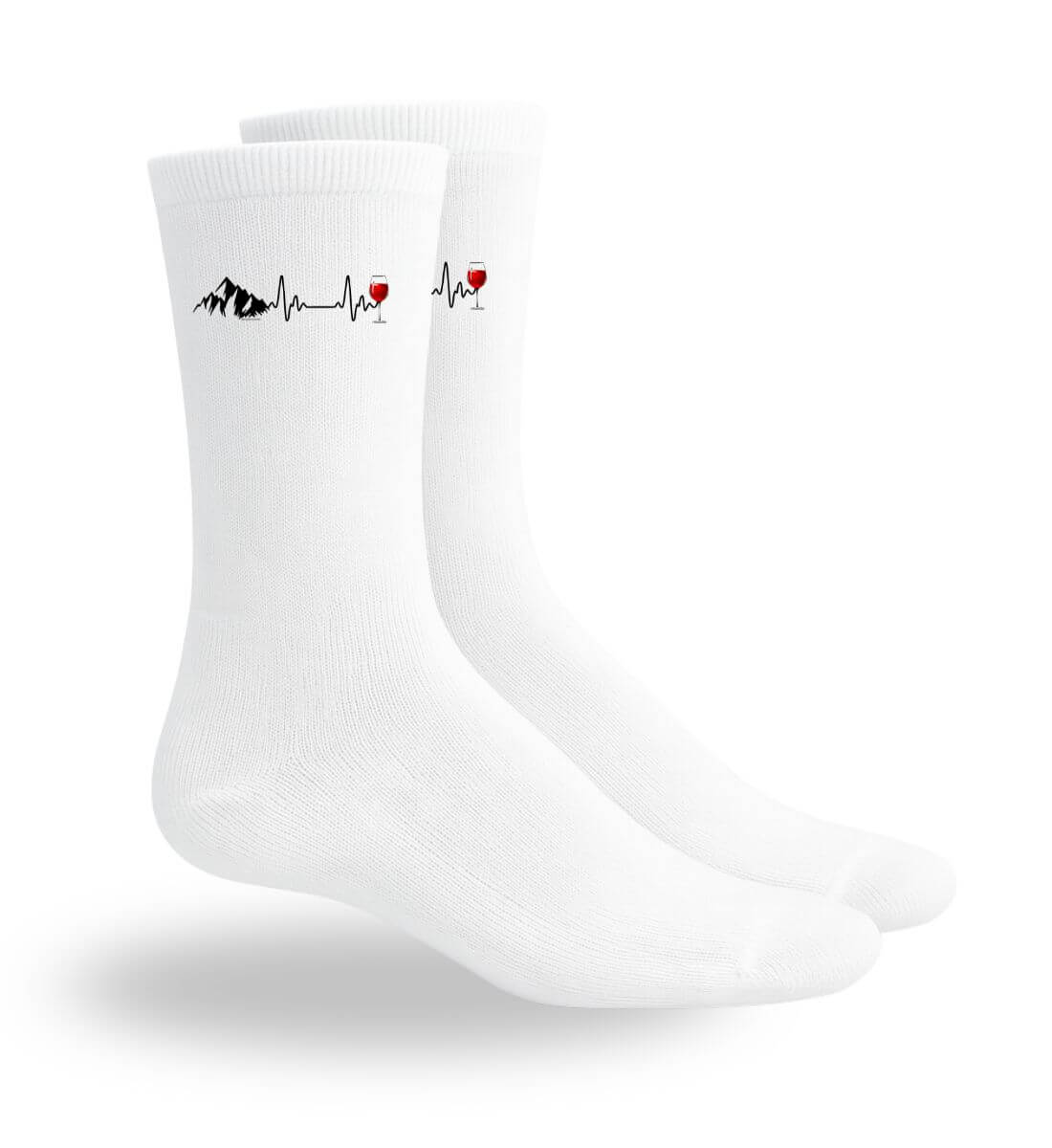 Wein Berg Herzschlag | Sport Socken