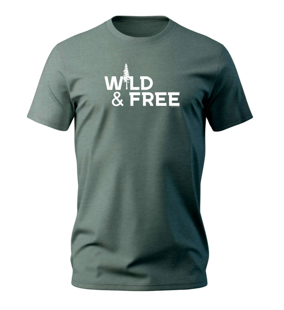 Wild & Free | Herren Premium Organic T-Shirt | Farbe: Green Bay | Rad&Rucksack