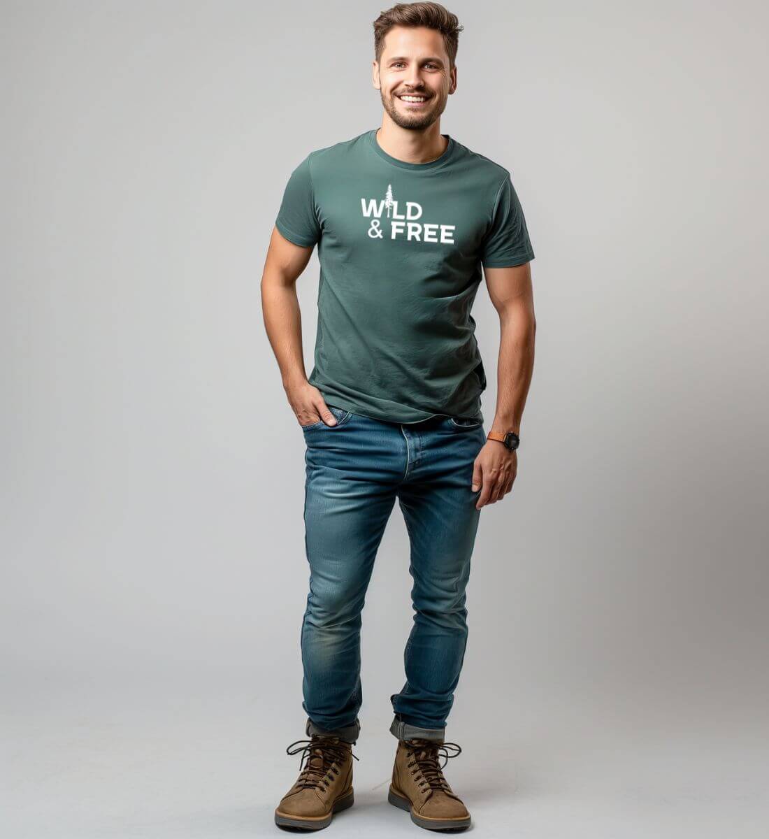Wild & Free | Herren Premium Organic T-Shirt | Farbe: Stargazer | Rad&Rucksack