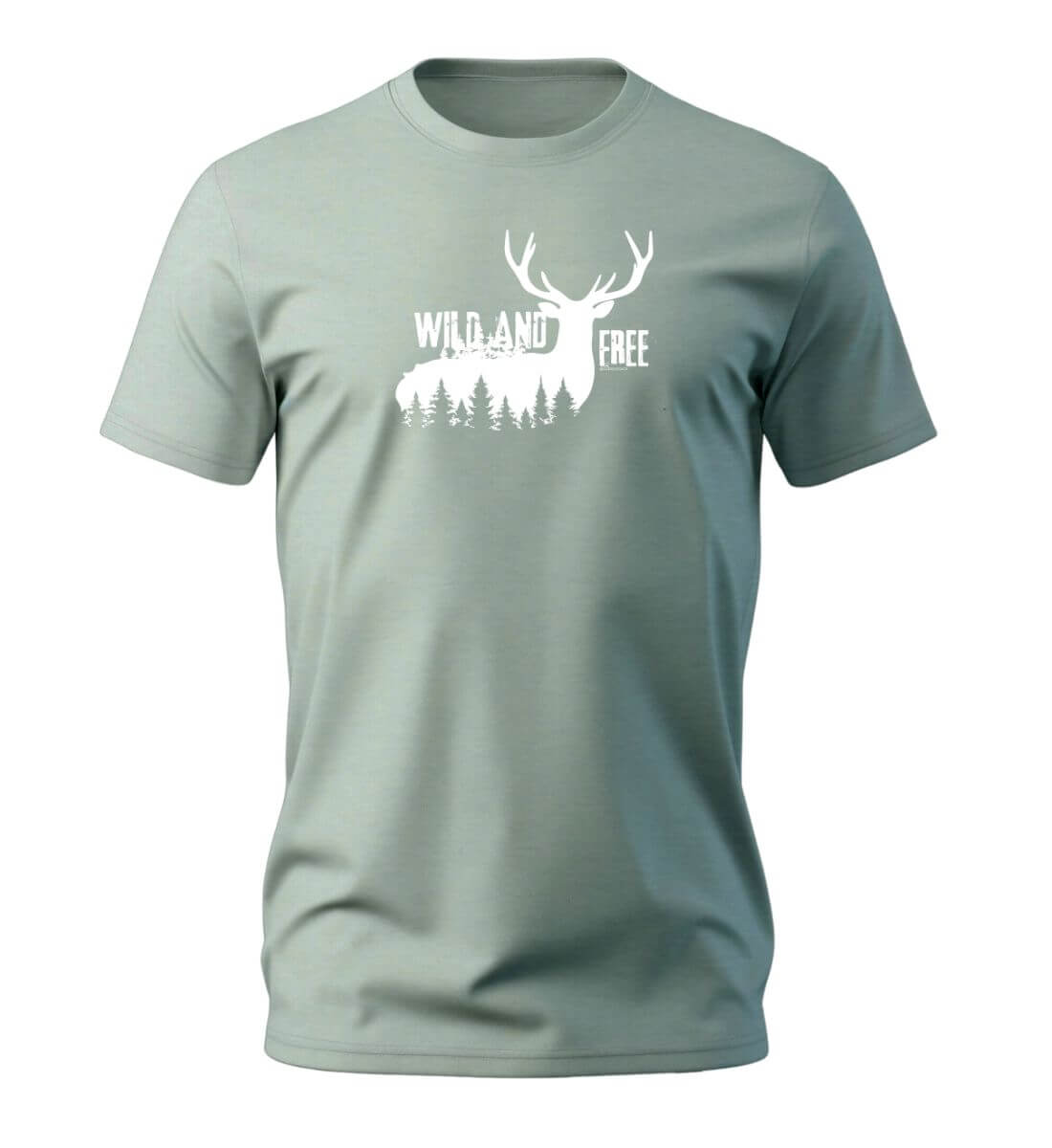 Wild and Free | Herren Premium Organic T-Shirt | Farbe: Aloe | Rad&Rucksack