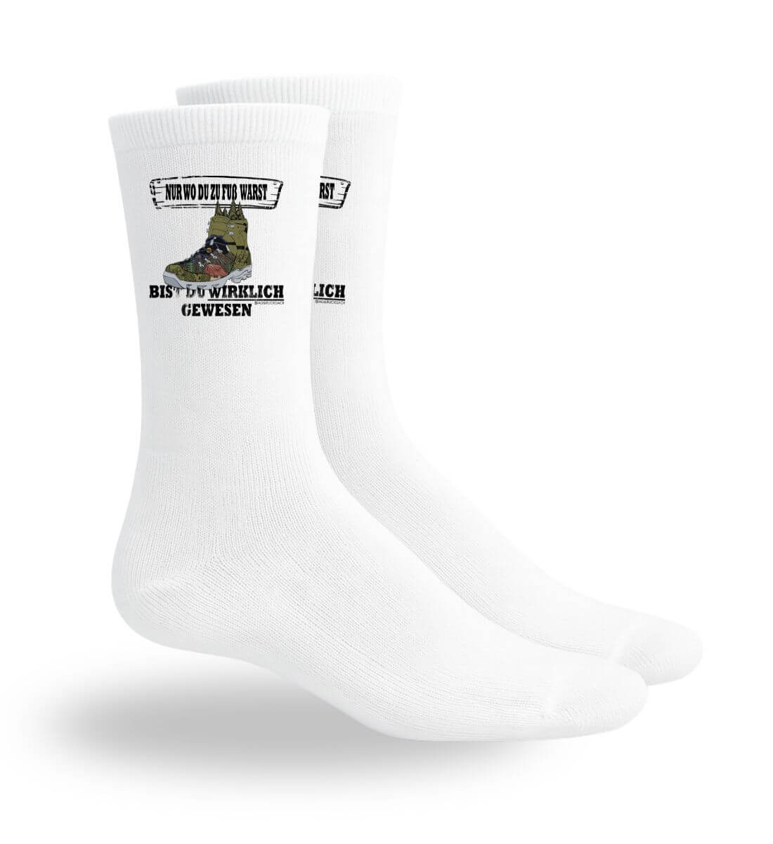 Zu Fuß warst | Sport Socken | Farbe: Sport White | Rad&Rucksack