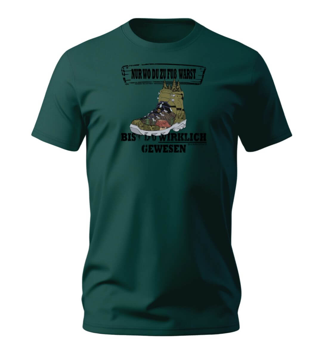 Zu Fuß warst | Herren Premium Organic T-Shirt | Farbe: Glazed Green | Rad&Rucksack
