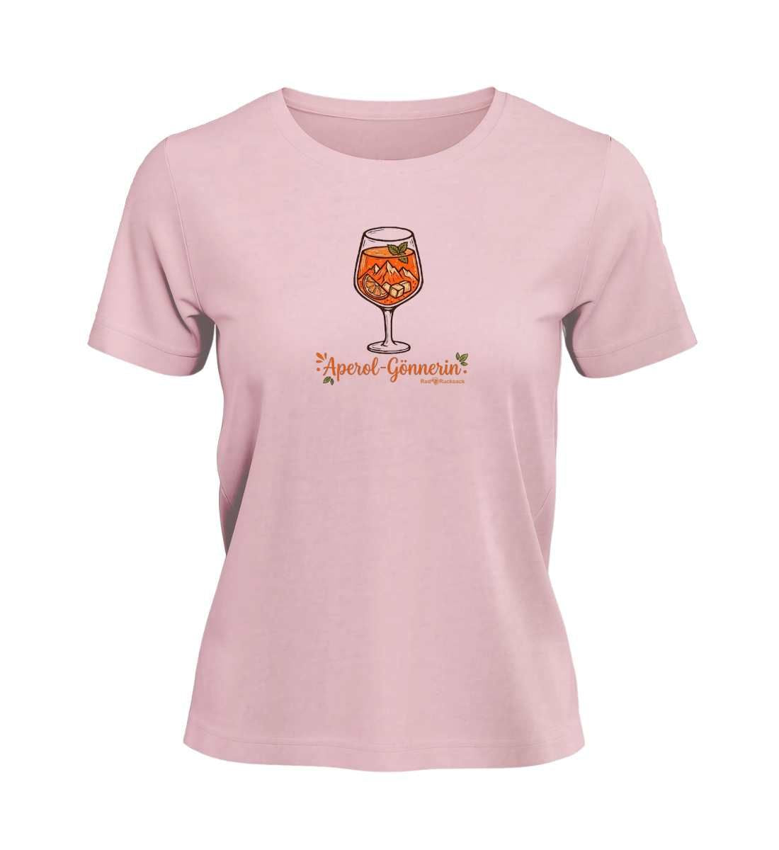 Aperol Gönnerin | Damen Premium Organic T-Shirt in Cotton Pink von Rad&Rucksack