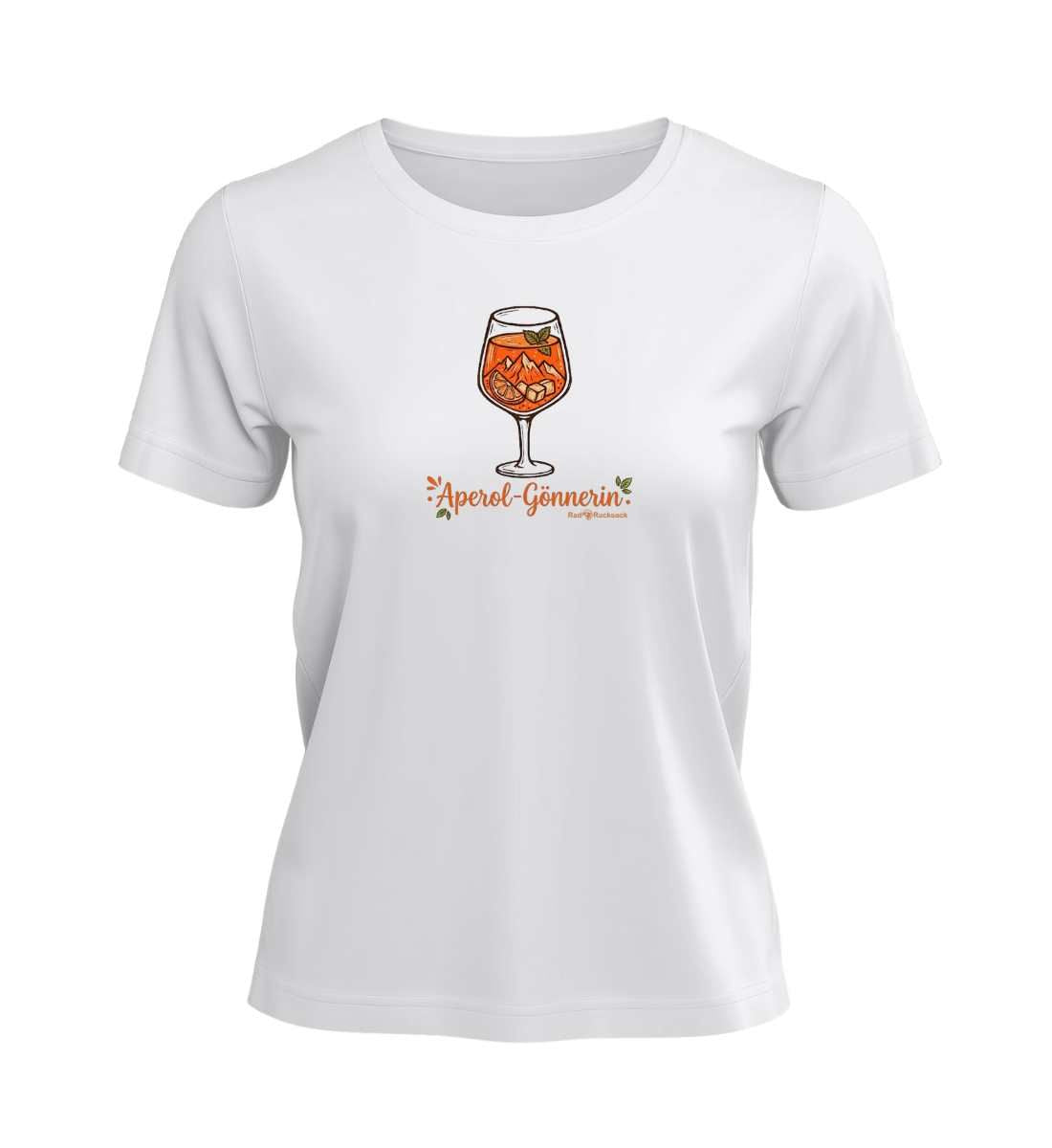 Aperol Gönnerin | Damen Premium Organic T-Shirt in White von Rad&Rucksack