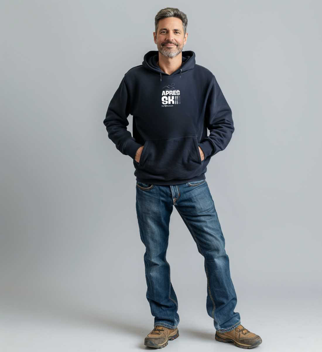 Apres Ski | Unisex Organic Hoodie von Rad&Rucksack - weitere Modelansicht 2