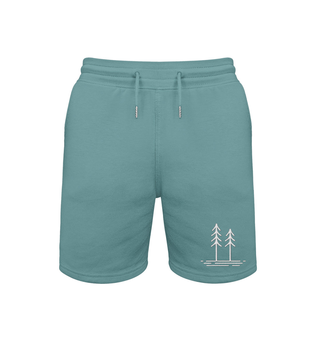 Bäume Stick  |  Unisex Organic Shorts in Teal Monstera von Rad&Rucksack