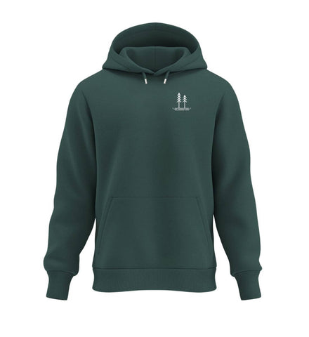 Bäume Hoodie Tannengrün (Glazed Green) – Produktbild (350 g/m² Bio-Baumwolle) von Rad&Rucksack
