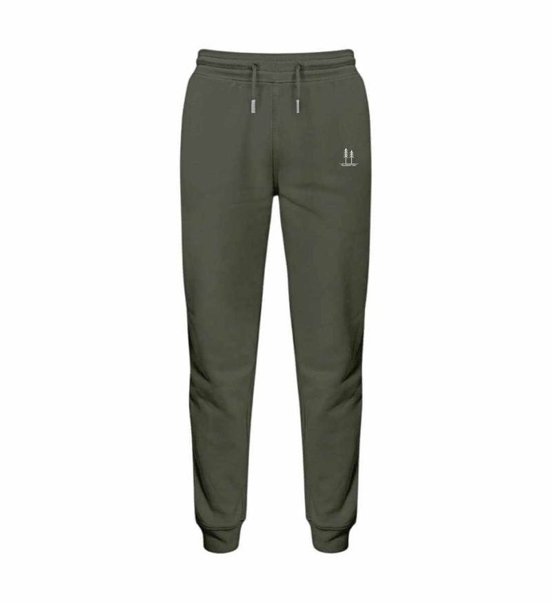 Bäume Jogger in Olivgrün (Khaki) – Produktbild (300 g/m² Bio-Sweatstoff) von Rad&Rucksack