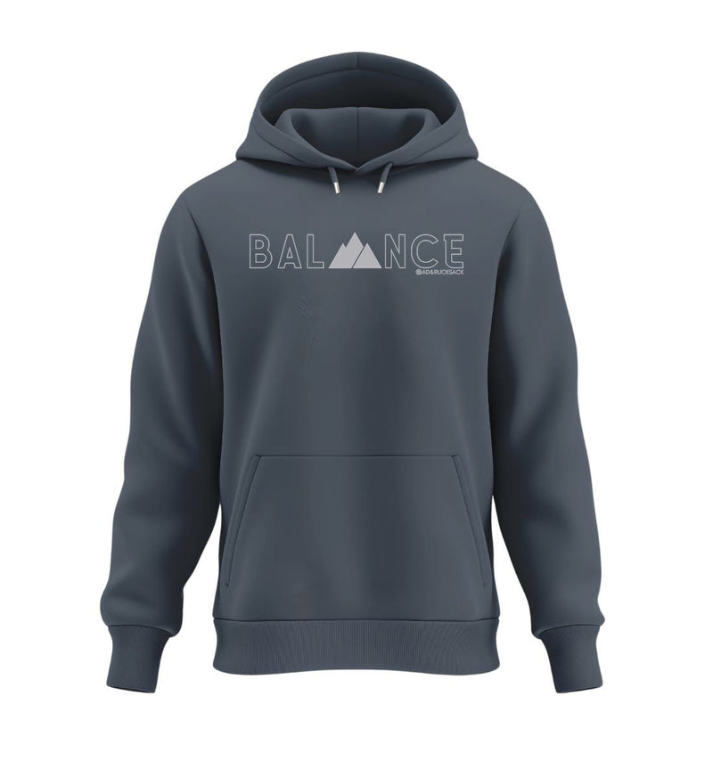Balance Hoodie in Blaugrau (India Ink Grey) – Produktbild (350 g/m² Bio-Baumwolle) von Rad&Rucksack