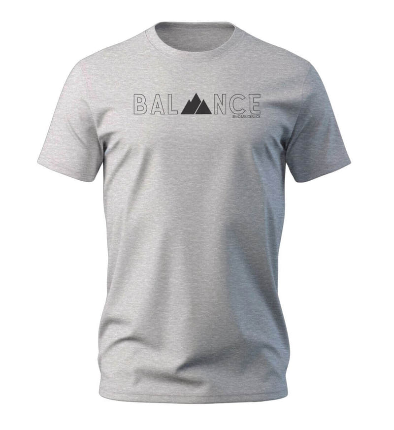 Balance | Herren Premium Organic T-Shirt in Heather Grey von Rad&Rucksack