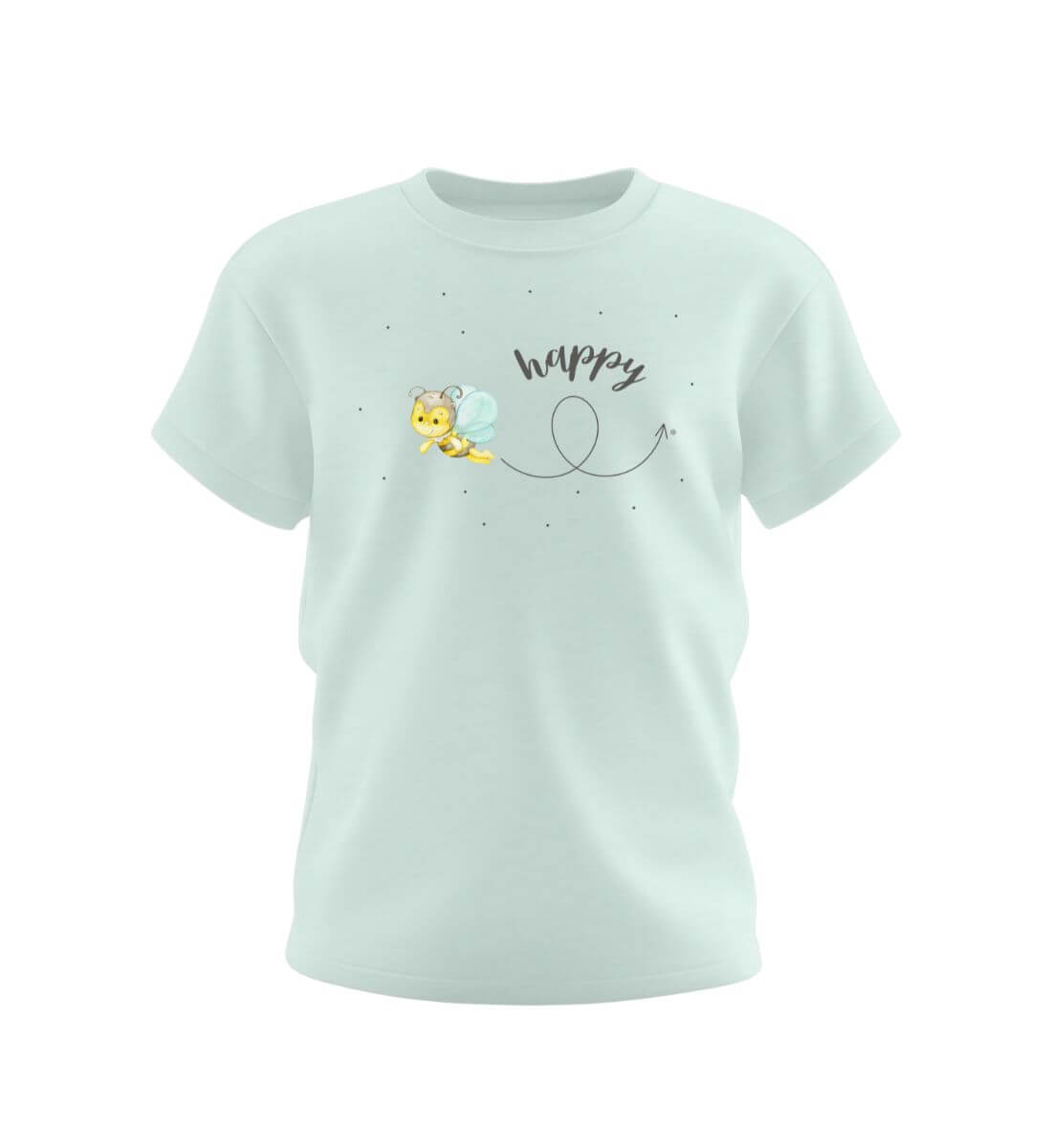 Bee Happy Kids | Kinder Premium Organic T-Shirt in Caribbean Blue von Rad&Rucksack