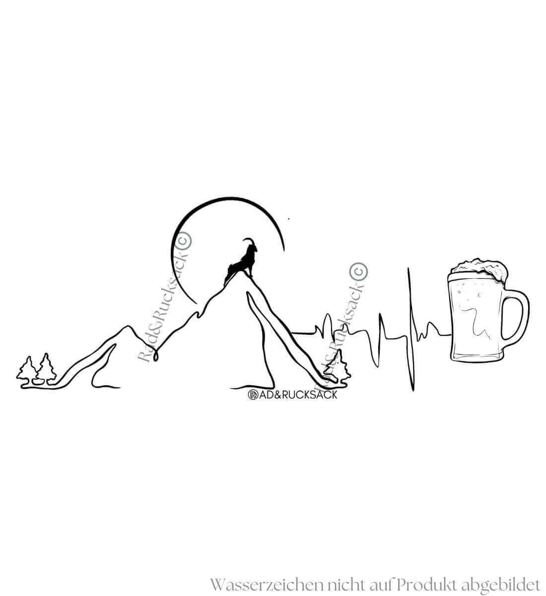 Berg Bock Bier | Herren Premium Organic T-Shirt von Rad&Rucksack - weitere Modelansicht 2