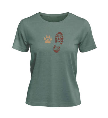 Berg Buddies T-Shirt Damen Meeresgrün (Green Bay) – Produktbild (100% Bio-Baumwolle) von Rad&Rucksack