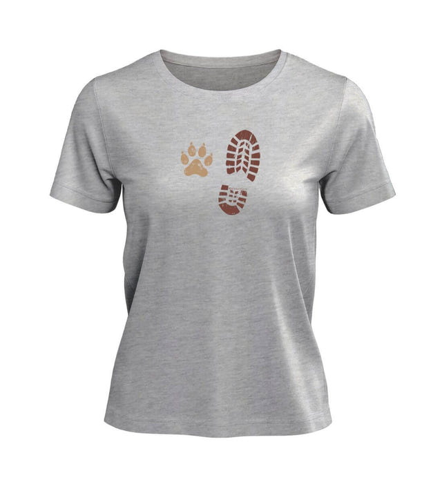 Berg Buddies T-Shirt Damen in Grau-Melange (Heather Grey) – Produktbild (100% Bio-Baumwolle) von Rad&Rucksack