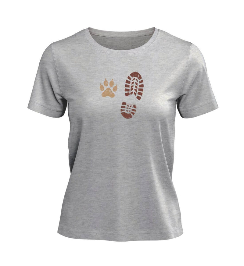Berg Buddies T-Shirt Damen in Grau-Melange (Heather Grey) – Produktbild (100% Bio-Baumwolle) von Rad&Rucksack