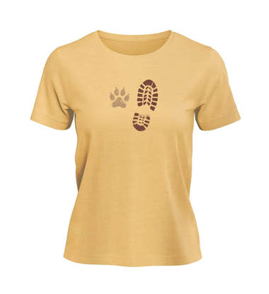 Berg Buddies T-Shirt Damen Apricot-Orange (Nispero) – Produktbild (100% Bio-Baumwolle) von Rad&Rucksack