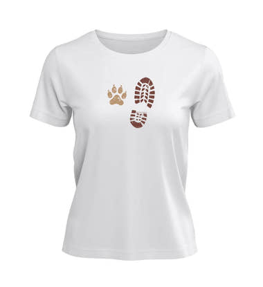 Outdoor T-Shirt Berg Buddies Damen in Weiß (White) – Produktbild (100% Bio-Baumwolle) von Rad&Rucksack