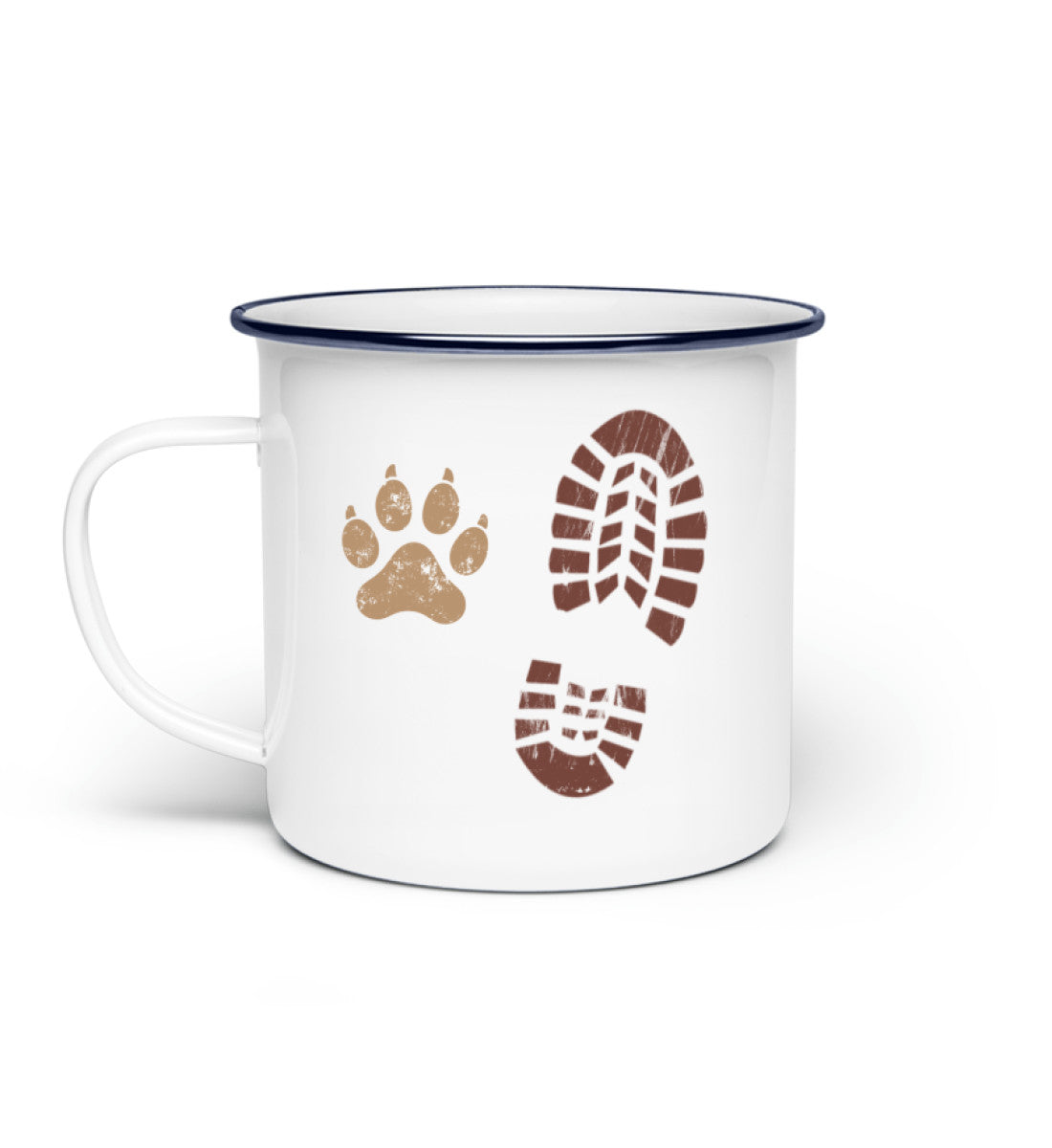 Berg Buddies | Emaille Tasse in Weiß von Rad&Rucksack