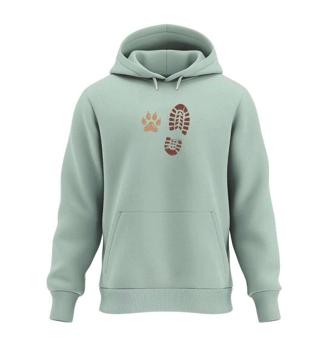 Berg Buddies | Unisex Organic Hoodie in Aloe von Rad&Rucksack