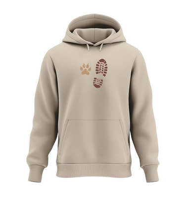 Berg Buddies Hoodie in Sandbeige (Desert Dust) – Produktbild (350 g/m² Bio-Baumwolle) von Rad&Rucksack
