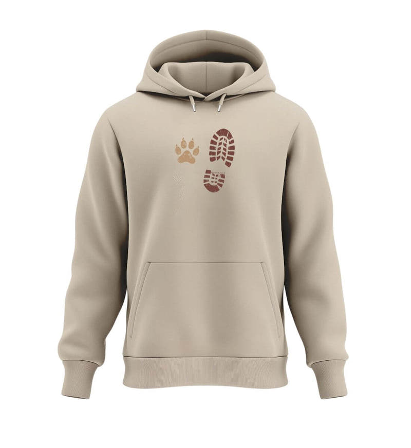 Berg Buddies | Unisex Organic Hoodie in Desert Dust von Rad&Rucksack