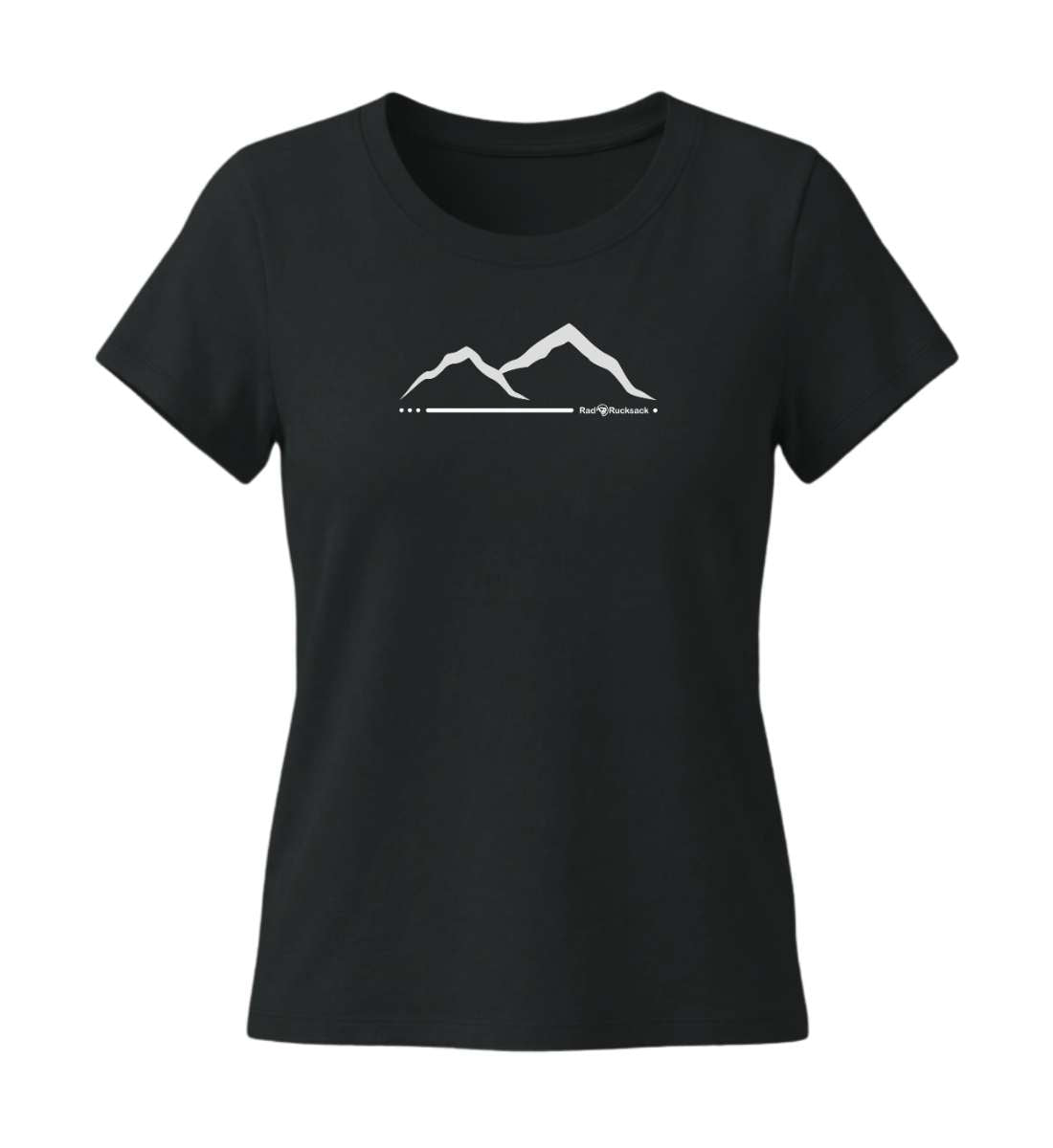 Berg | Damen Premium Organic T-Shirt (Fitted) in Black von Rad&Rucksack