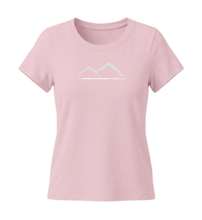 Berg | Damen Premium Organic T-Shirt (Fitted) in Cotton Pink von Rad&Rucksack
